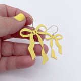 Midi Bow earrings in Lemon Yellow