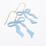 Midi Bow earrings in Powder Blue