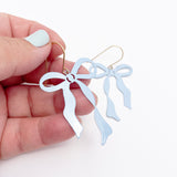 Midi Bow earrings in Powder Blue