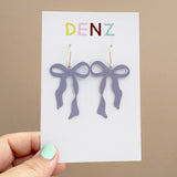 Bow earrings in Lilac