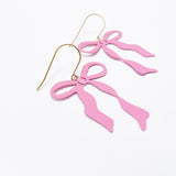 Midi Bow earrings in Ballerina Pink