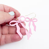 Midi Bow earrings in Ballerina Pink