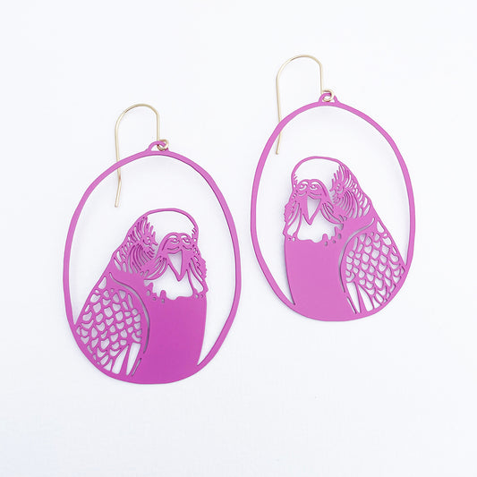Budgies in Pink