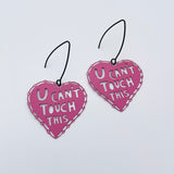 Midi U Can't Touch This earrings in Bright Pink