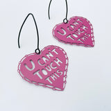 Midi U Can't Touch This earrings in Bright Pink