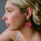 Midi U Can't Touch This earrings in Bright Pink