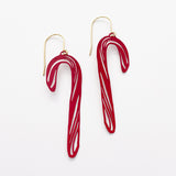 Candy Cane earrings in Red