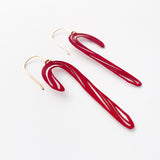 Candy Cane earrings in Red