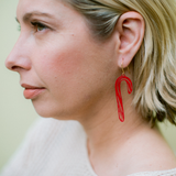 Candy Cane earrings in Red