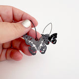 Midi Butterfly earrings in Chequered Swallowtail