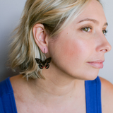 Midi Butterfly earrings in Chequered Swallowtail