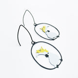 Midi Sulphur Crested Cockatoo Earrings in White/Yellow