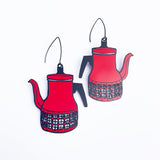 Scandi Coffee Pot in Black/Red