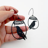 Crow (Faaark) earrings in Black