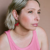 Mini Dala Horse earrings in Black/Red