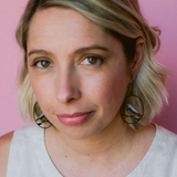 Midi Diamond Firetail earrings in Black/Grey/Red