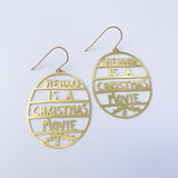 Die Hard is a Christmas Movie earrings in Gold