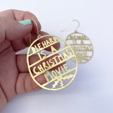 Die Hard is a Christmas Movie earrings in Gold