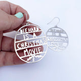 Die Hard is a Christmas Movie earrings in Silver