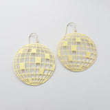 Disco Ball earrings in Gold