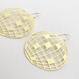 Disco Ball earrings in Gold