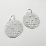 Disco Ball earrings in Silver