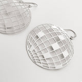 Disco Ball earrings in Silver