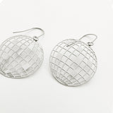 Mini Disco Ball earrings in Silver