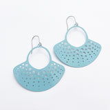 Dotty Fan earrings in Duck Egg Blue