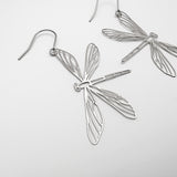 Dragonfly earrings in Silver