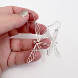 Dragonfly earrings in Silver
