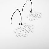 Mini Dream Big Cloud earrings in White