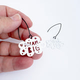 Mini Dream Big Cloud earrings in White