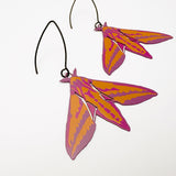 Midi Moth earrings in Elephant Hawk