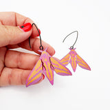 Midi Moth earrings in Elephant Hawk