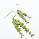 Eucalyptus Blossom earrings in Greens