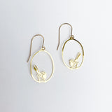 Mini Fairy Wrens Dangles in Gold