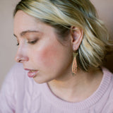 Midi Fishy earrings in Gold/Orange