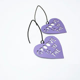 Mini Groove is in the Heart earrings in Purple