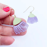 Mini Gum Blossom Dangle earrings in Lilac/Pistachio