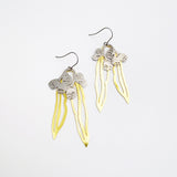 Gumnut & Leaf dangle earrings in Gold/Silver
