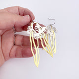 Gumnut & Leaf dangle earrings in Gold/Silver