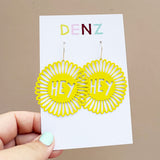Hey earrings in Yellow