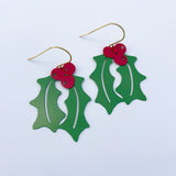 Midi Holly dangle earrings in Green/Red