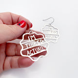 Midi I'm Tiiired Actually earrings in Silver