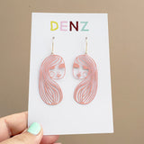 Jane earrings in Baby Pink