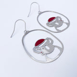 Midi Christmas Koala earrings in Silver/Red