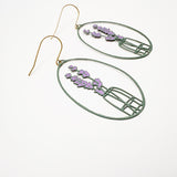 Lavender Vase earrings in Sage/Lavender