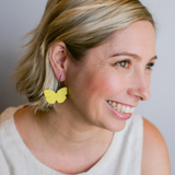 Midi Butterfly earrings in Lemon Migrant