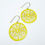 Citrus Slice earrings in Lemon